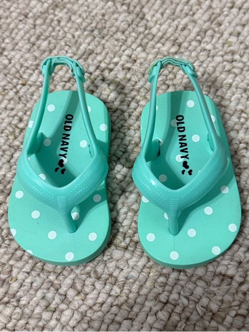 Old Navy Kids Mint Green Polka Dot Slingback Sandals